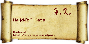 Hajdú Kata névjegykártya