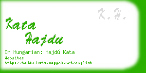 kata hajdu business card